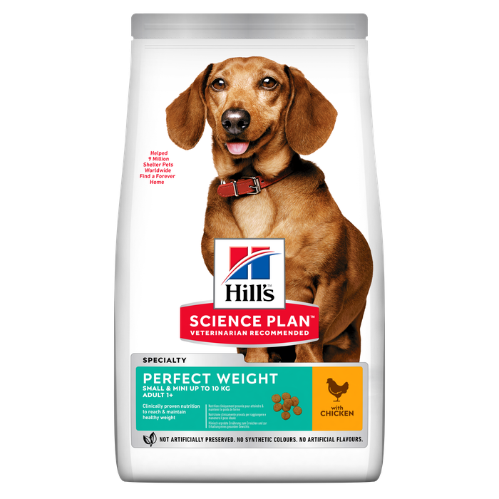Confezione di Hill's Science Plan Perfect Weight Small & Mini al pollo