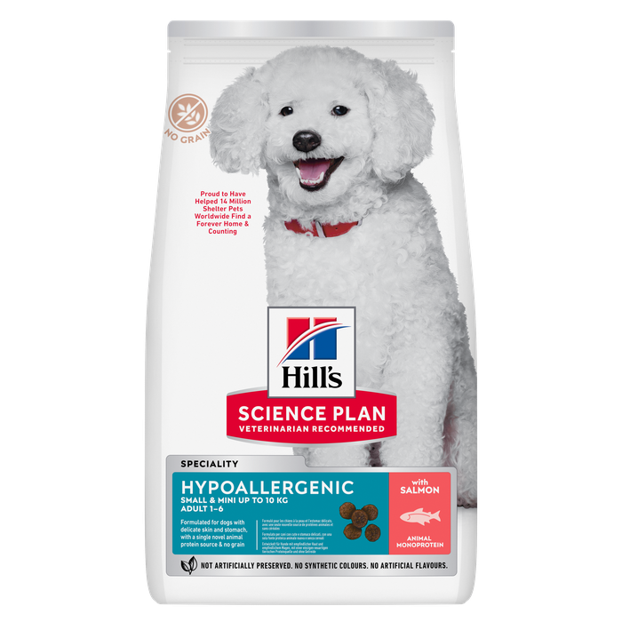 Confezione di Hill's Science Plan Hypoallergenic Small & Mini al salmone